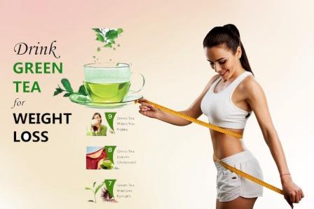 How does green tea help in losing weight?