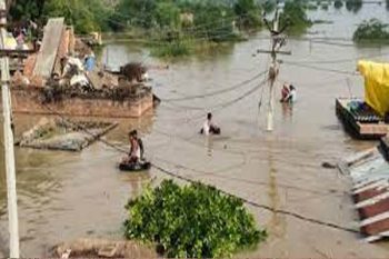 After the flood, the scene of devastation in the Chambal region