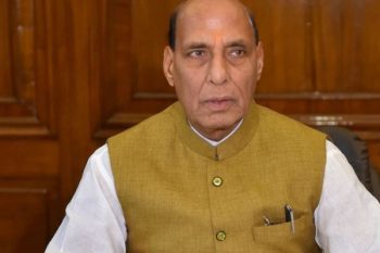 Defense Minister Rajnath Singh visits the main radar station of Indian Air Force