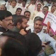 Shinde and Uddhav faction MLAs clash in Maharashtra Assembly