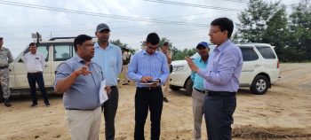 The Deputy Commissioner, Ranchi took stock of the construction work of NH-33 Ring Road.