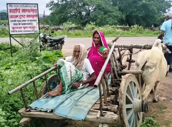 The condition of the health service is bad the son reached the hospital by bullock cart with the mother