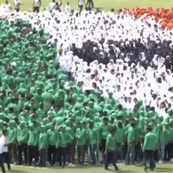 World record made in Chandigarh, 7000 students made human tricolor in cricket stadium