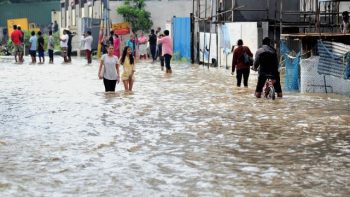 Girl fell in flood water in Bangalore