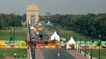 Rajpath's name removed from sign board near India Gate