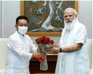 Sikkim Chief Minister Prem Singh Tamang wishes Narendra Modi on his birthday