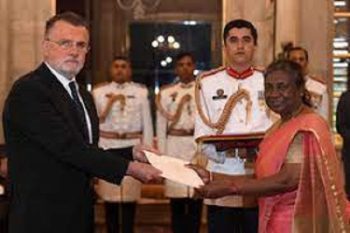 Diplomats of five countries presented identity cards to President Murmu