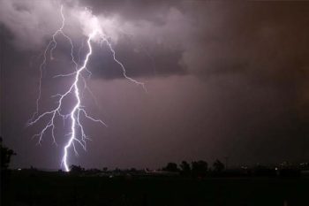 Railway track man dies due to lightning, three others scorched