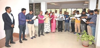 Oath of allegiance and devotion to the Constitution taken at Soochna Bhavan