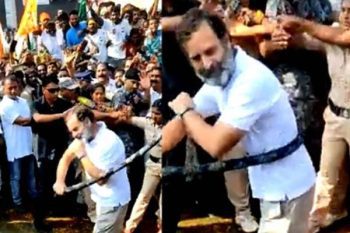 Rahul Gandhi became Potharaju during the Bharat Jodo Yatra in Telangana, flogged himself