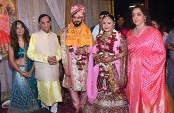 A fair of film stars at the wedding of actress Akanksha Agarwal