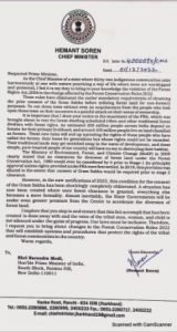 Cutting trees without the consent of the tribal society who see trees as their ancestors is a blow to their sentiments Hemant Soren