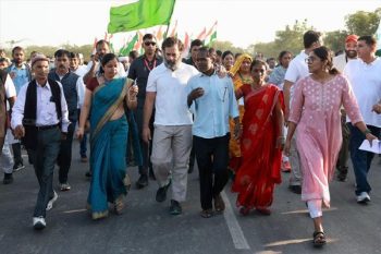 Rahul's journey started from Golia in Dausa district on Thursday morning