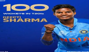 Deepti became the first Indian to take 100 wickets in T20 Internationals