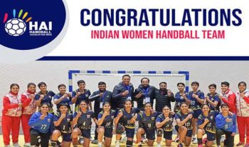 President's Cup winning Indian women's handball team honored