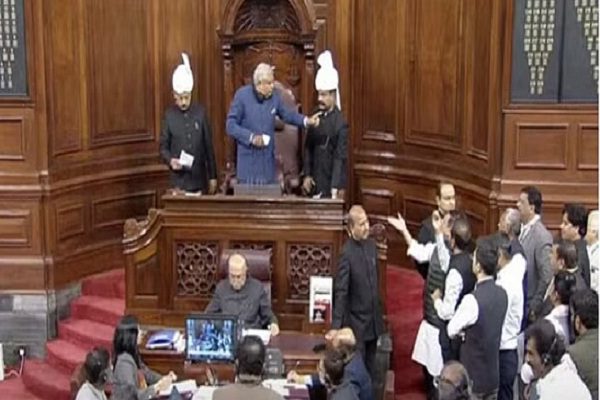 Ruckus in Parliament on Adani issue, raging MPs reached the Chairman – Rajya Sabha adjourned till March 13