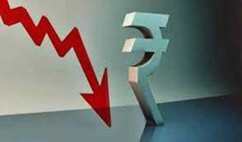 rupee fell 13 paise