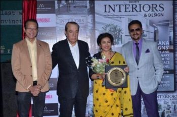 Actor Gulshan Grover unveils the cover of 'Society Interiors & Design' magazine