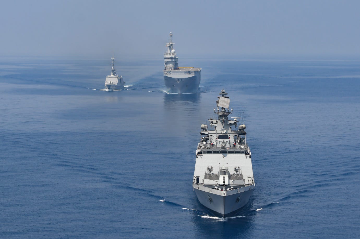 INS Sahyadri conducts maritime partnership exercise with French Navy in Arabian Sea