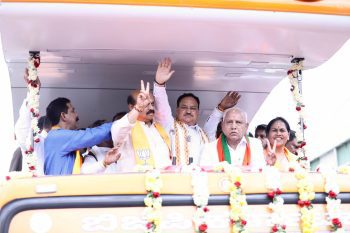 JP Nadda begins BJP's statewide Vijay Sankalp Rath Yatra from Male Mahadeshwar Temple Ground