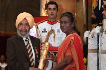 President Draupadi Murmu honored renowned Sikh scholar Dr. Ratan Singh Jaggi with Padma Shri award