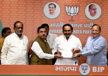 Former chief minister of undivided Andhra Pradesh Kiran Kumar Reddy joins BJP