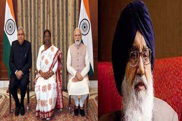 On the death of Badal, the central government announced two days of national mourning, Murmu, Dhankhar, Modi expressed grief