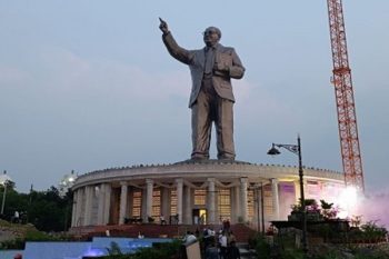 Unveiling of 125 feet tall statue of Babasaheb in Hyderabad, grandson of Dr. Ambedkar was also present