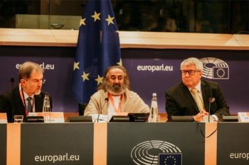 Gurudev Sri Sri Ravi Shankar addresses the European Parliament in Brussels, suggests ways to improve mental health