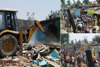 Lalkuan railway land encroachment case 200 pucca houses removed from 400 meter radius after High Court's decision