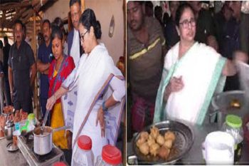 Mamta Banerjee made tea and fried pakoras, said - it is pleasant to spend time among people