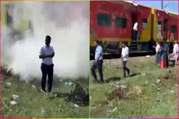 Chennai-Bengaluru Express fumes, panic among passengers