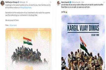 Kharge on Kargil Victory Day, Rahul pays tribute to the martyrs