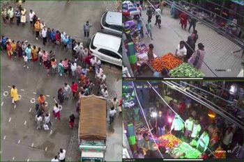 Long queue to buy tomatoes in Ghaziabad society, fight on the other side