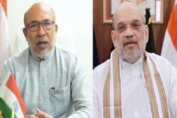 Manipur CM meets Shah in Delhi