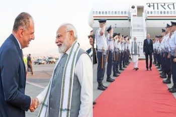 Modi becomes first Indian PM to visit Greece in 40 years, warmly welcomed by Finance Minister George