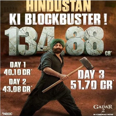 Sunny Deol blew away at the box office on the third day, Pathan, Bahubali broke everyone's record with the bumper earnings of Gadar 2