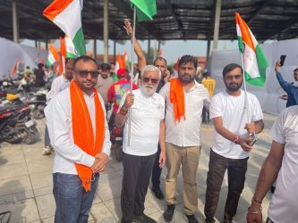 Union minister Ashwani Choubey participated in tricolor bike rally at every house