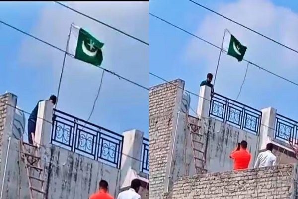 Shameful Pakistan flag hoisted at home, father and son arrested;