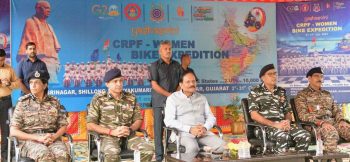 Bhatnagar flags off CRPF women bike expedition -1Yashaswini-1 from Jammu