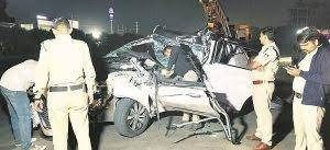 Car rammed into truck while overtaking trolley, boy and girl died