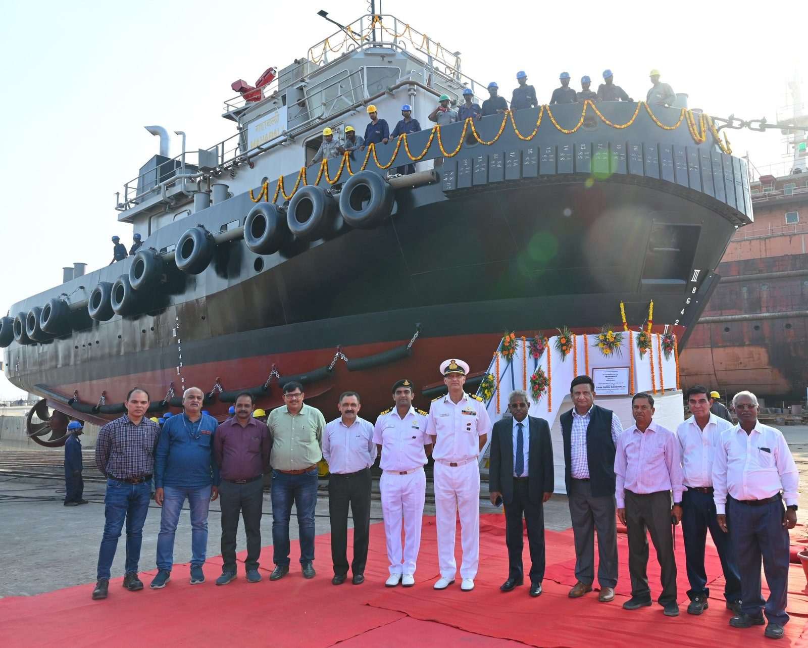 Launch of 25T Bollard Pull Tug Mahabali