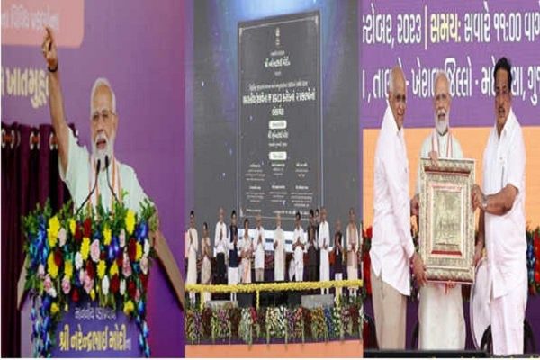 PM Modi reached Gujarat on 2-day visit, laid foundation stone of projects worth Rs 5950 crore