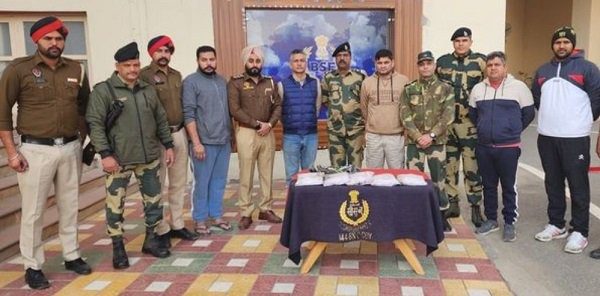 BSF and Punjab Police got success, about six kilograms of heroin, a drone recovered