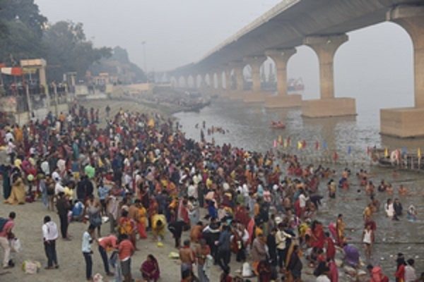 Bihar Lakhs crowd to bathe in Ganga on Kartik Purnima