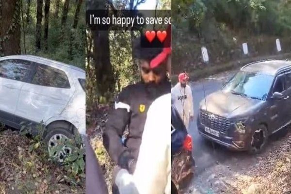 Car fell into a ditch, Mohammed Shami arrived as an angel and saved the man's life.