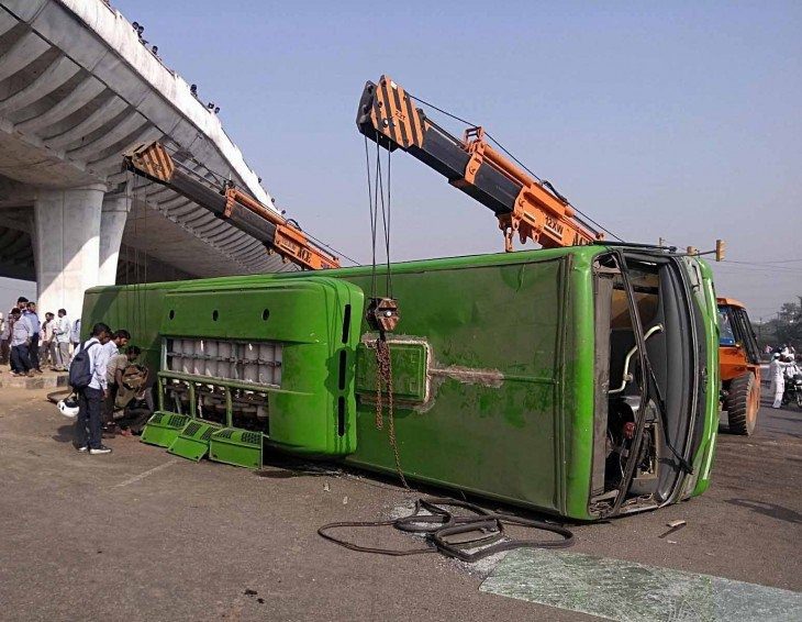 DTC bus overturns in Delhi, no casualties reported