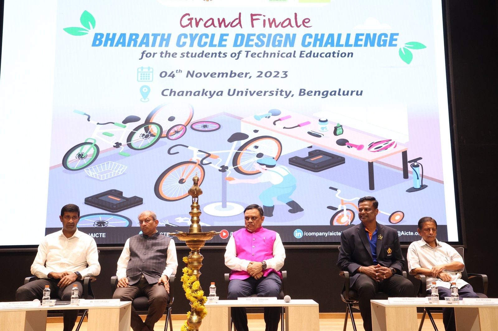 Four teams won prizes of Rs 1 lakh each in AICTE's Bharat Cycle Design Challenge.