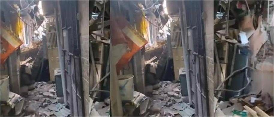 Major accident due to gas cylinder explosion in Mumbai 5 houses collapsed, 11 evacuated safely, fear of many being buried.