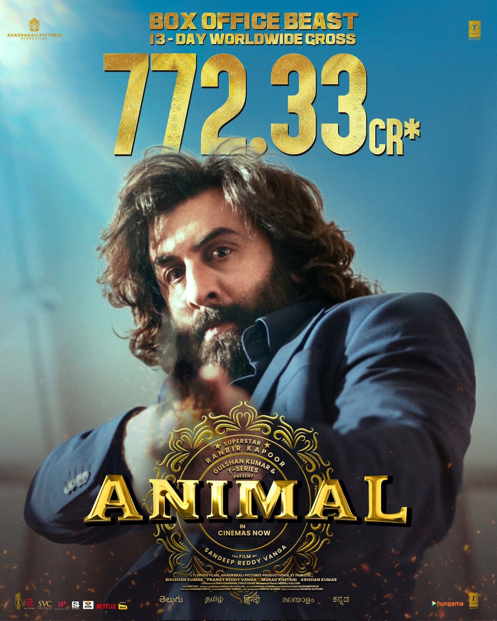 Animal continues to perform brilliantly at the box office, Ranbir Kapoor's film reaches Rs 800 crore worldwide